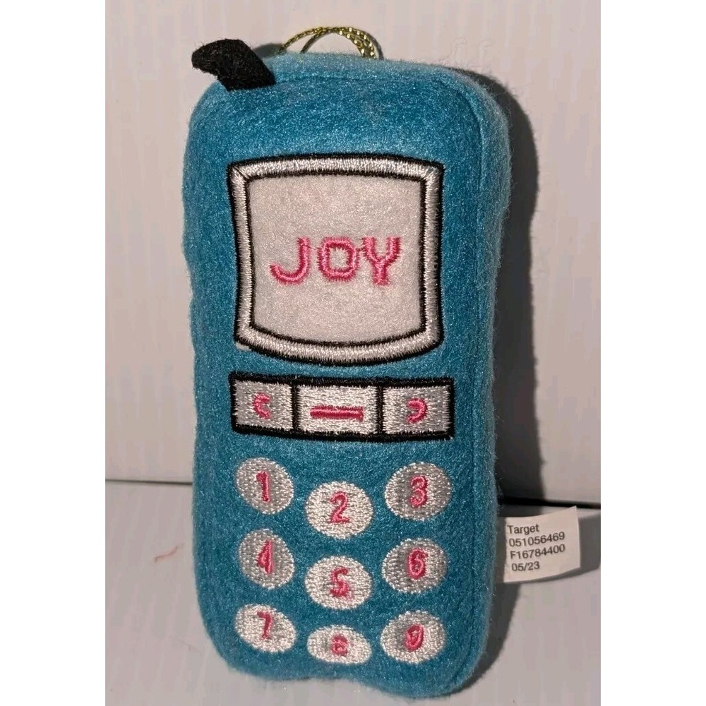 Fabric 'Joy' Cell Phone Christmas Tree Ornament Blue - Wondershop